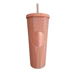 Starbucks Pink Peach Iridescent Studded Tumbler